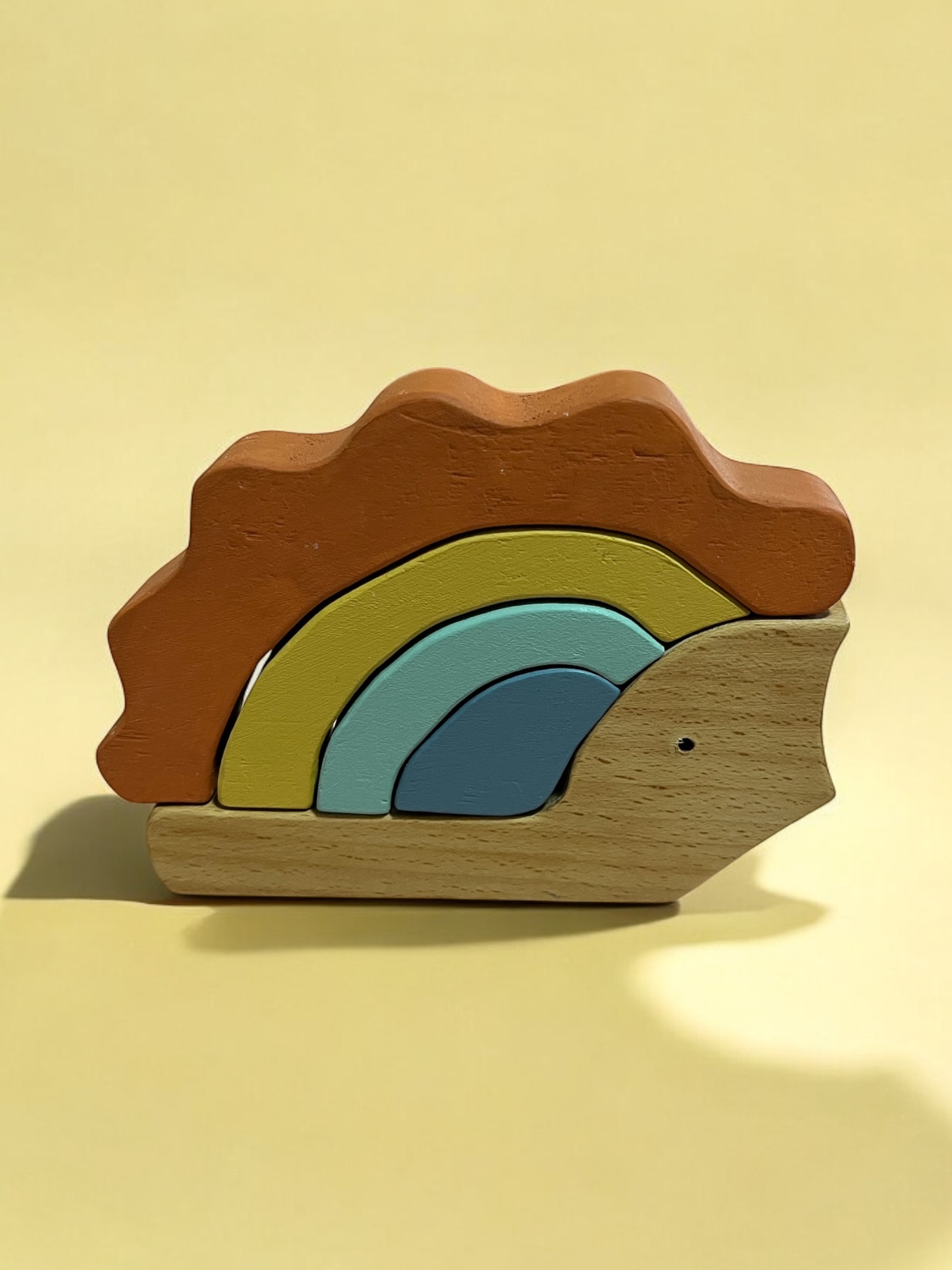 Beş Renkli Doğal Ahşap Kirpi